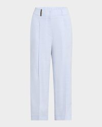 Cropped Straight-Leg Pants
