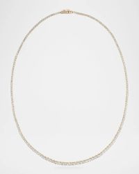 14K Gold Graduating Diamond Tennis Necklace