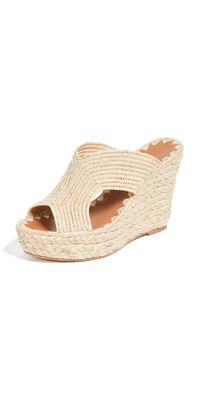 Carrie Forbes Lina Wedge Mules Natural 38