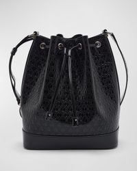 Le Monogram Spazzolato Leather Bucket Bag