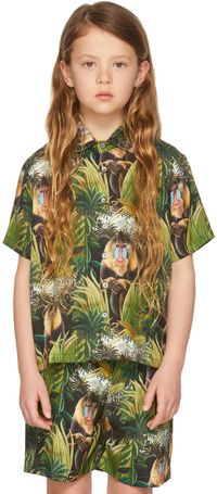 Endless Joy SSENSE Exclusive Kids Green Mandril Short Sleeve Shirt