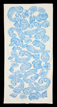 Saison 1865 - Foulard rectangulaire à motifs - Taille Unique - Bleu
