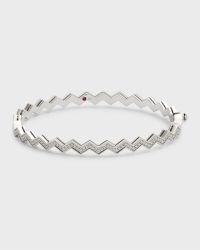 18K White Gold Diamond Bangle