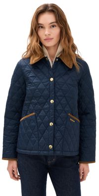 Barbour Icons Cropped Liddesdale Quilted Barn Jacket Navy/Classic 10