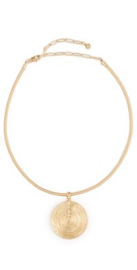 Ettika Statement Swirl Pendant Choker Gold One Size