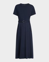 Gommoso Pleated Cotton Midi Dress