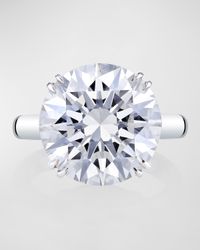 Platinum Round Solitaire Ring, 10.10tcw (Size 6.5)