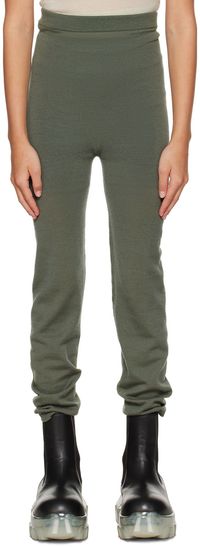 Rick Owens Kids Green Semi-Sheer Leggings