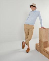 Rodier - Pull homme col roulé en cachemire 2 fils - Taille 2XL - Bleu