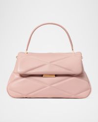 grace quilted leather top-handle bag