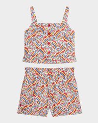 Girl's Riviera Printed Top & Shorts Set, Size 2-6X