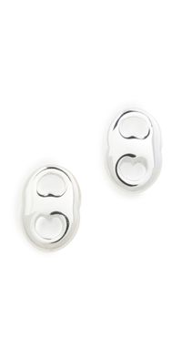 Tory Burch Gemini Link Stud Earrings Light Silver One Size