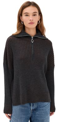 Rodebjer Harper Pullover Dark Grey Melange XS