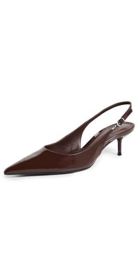Schutz Paola Mid Slingback Heels Root Brown 7.5