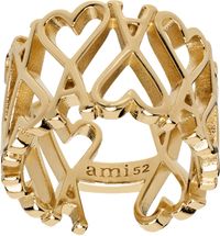 AMI Paris Gold Ami de Coeur Ring