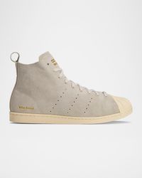 x Wales Bonner Men's Superstar Suede High-Top Sneakers