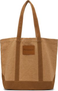 JW Anderson Brown Canvas Digital Print Tote
