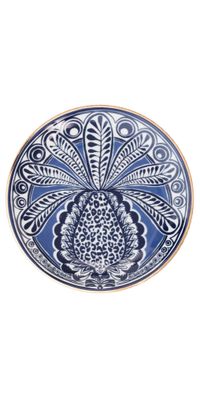 La DoubleJ Side Plate Big Pineapple Blu One Size