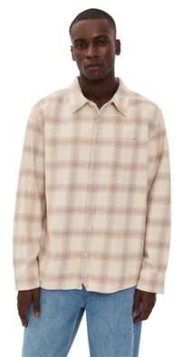 Corridor Appalachian Plaid Long Sleeve Shirt Natural XL