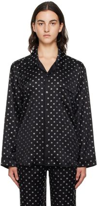 Alexander Wang Black Crystal-Cut Shirt