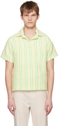 young n sang Yellow Stripe Polo