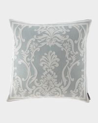 Louie Sqaure Pillow Spa Linen / White Linen Appliqué 22X22