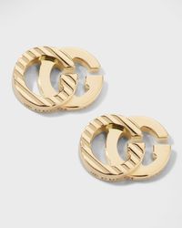 18k Yellow Gold Running G Stud Earrings
