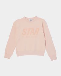 Girl's Star Logo-Print Crewneck Sweatshirt, Size 4-12