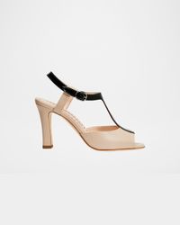 Tariki T-Strap Patent Leather Sandals