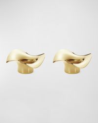 Golden Stainless Steel Cobra Tealight Holders, Set of 2