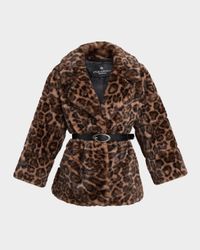 Fur Free Faux Mink Leopard-Print Jacket