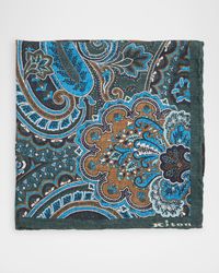 Men's Silk Large Paisley Pocket Square
