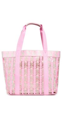 LoveShackFancy Marjorie Tote STRAWBERRY MACAROON One Size