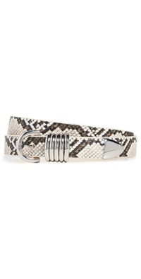Good American Slim 5 Ring Belt Black and White Snake Print 2X/3X