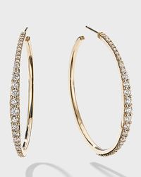 Yellow Gold Flawless Graduating Hoop Earrings