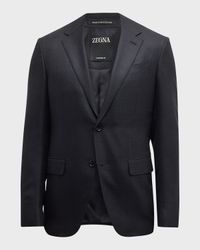 Men's Microstructure 15milmil15 Wool Blazer