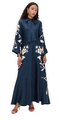 La DoubleJ Magnifico Silk Dress Selva Placee XS