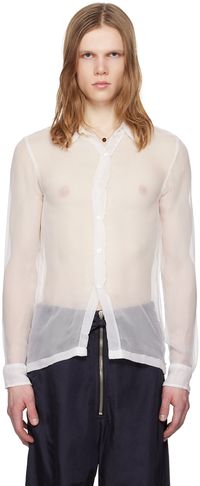Dries Van Noten White Sheer Shirt