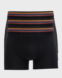Men's 3-Pack Striped Waistband Trunks