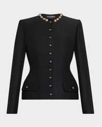 Tailored Crystal-Embellished Blazer