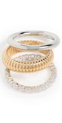 SHASHI Roux Ring Set Gold 8