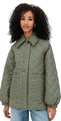 Barbour Barbour Laoise Check Quilted Jacket Sage Houndstooth/Sand Dune 6