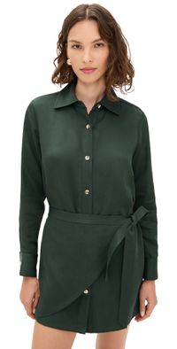 HEVRON Triva Dress Deep Forest XS