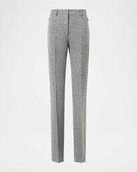 Marilyn Linen-Wool Straight-Leg Pants