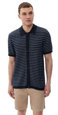 Faherty ss sweater shirt Northern Depths Stripe XL