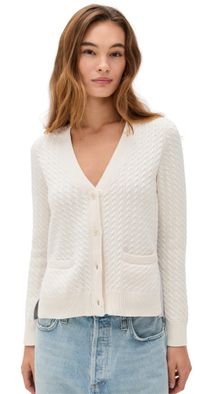 Sea Lavinia Striped Long Sleeve Cardigan Cream XS