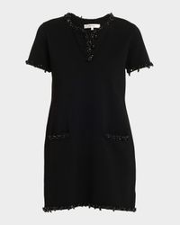 The Beaded Trim Mini Dress