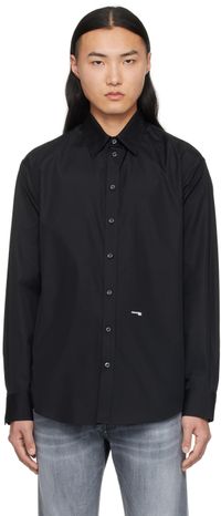 Dsquared2 Chemise noire à logo imprimé