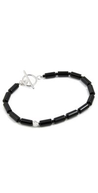 AGMES Vallen Bracelet Sterling Silver/Onyx One Size