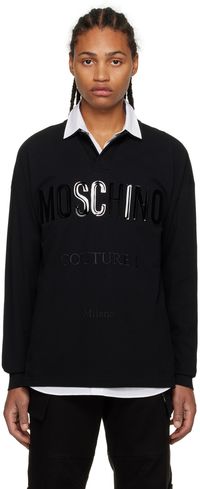 Moschino Black 'Couture' Polo